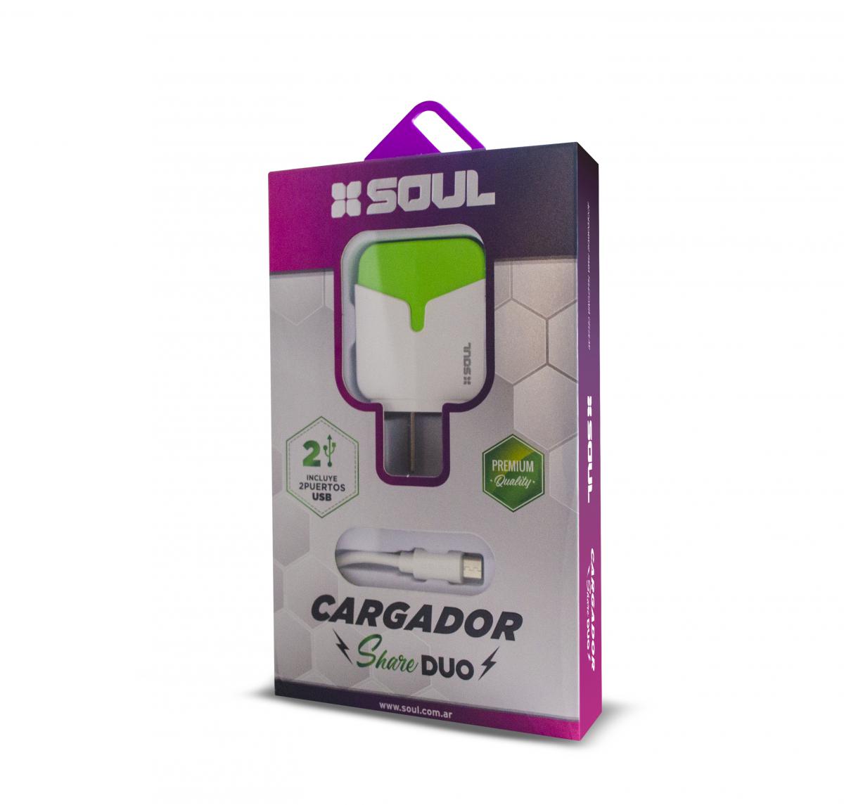 Cargador SOUL SHARE DUO Micro USB
