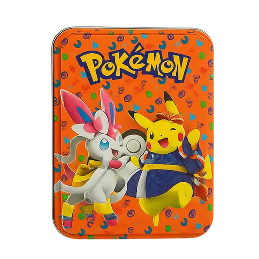 Lata Pokemon XL- 80 cartas TCG + Especial + Tablero