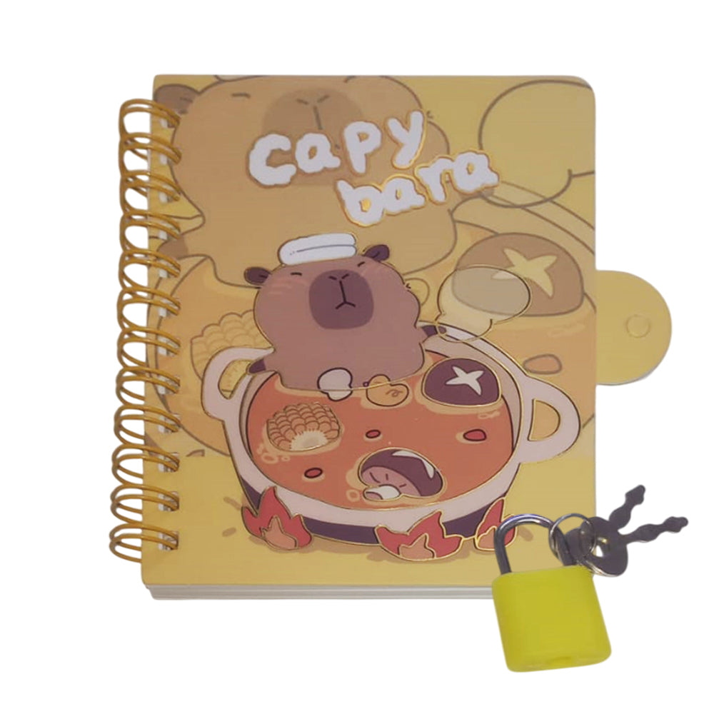 Mini LIbreta con Candado Capibara