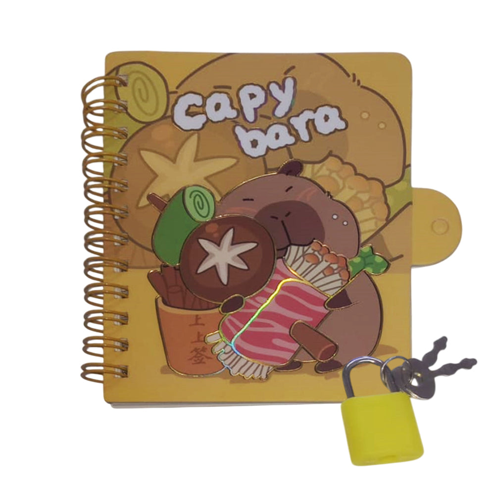 Mini LIbreta con Candado Capibara