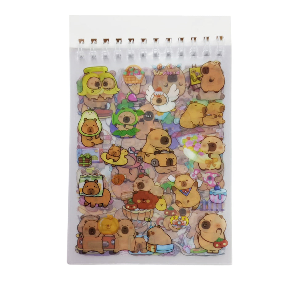 Libreta Capibara con Stickers + Regla + Llavero