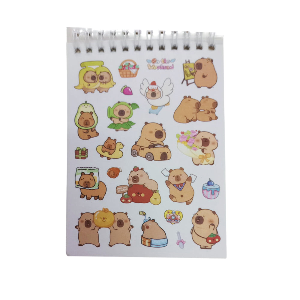 Libreta Capibara con Stickers + Regla + Llavero