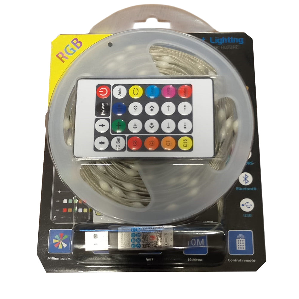 Tira Led 5050 Rgb Ic 5 Metros Ip67 Audio Ritmica 5v