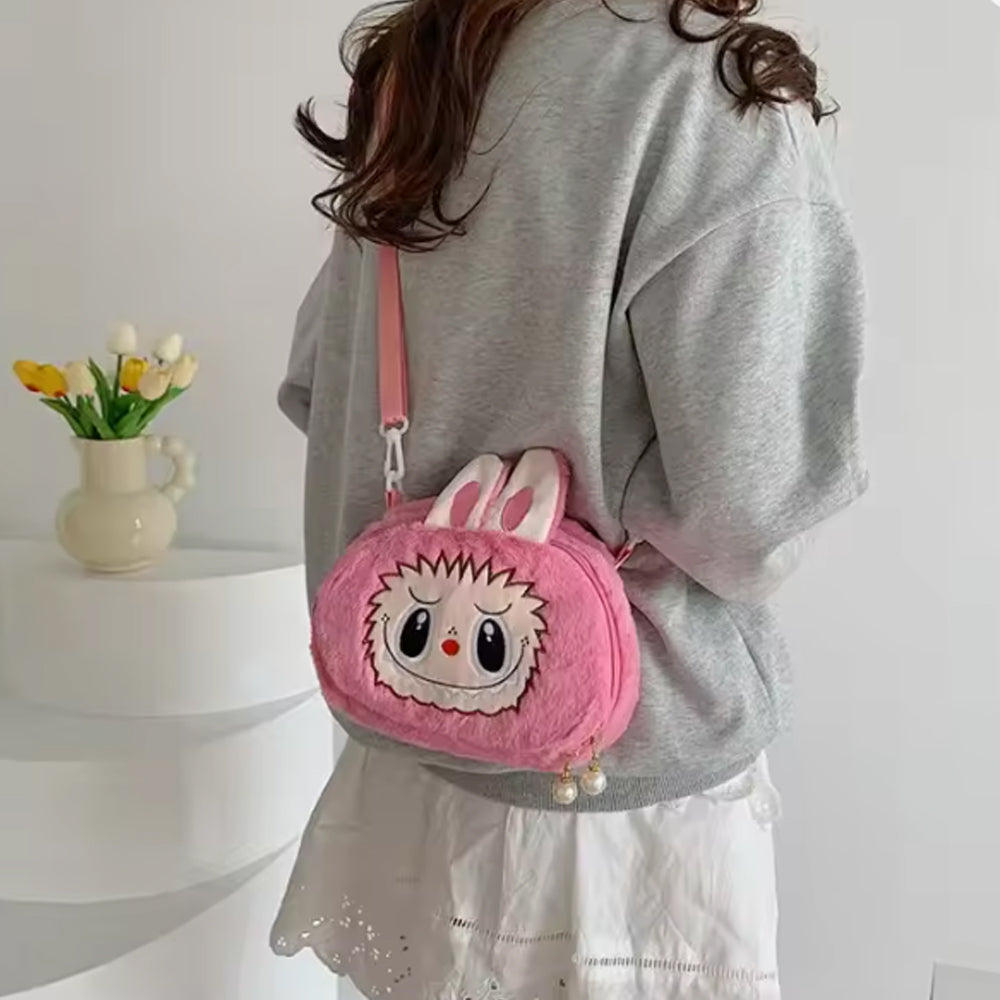 Cartera Bandolera Labubu De Felpa