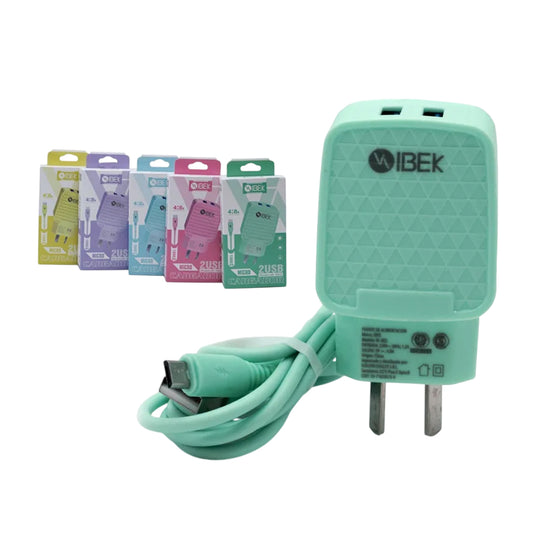 Cargador Ibek 4.8A Micro USB