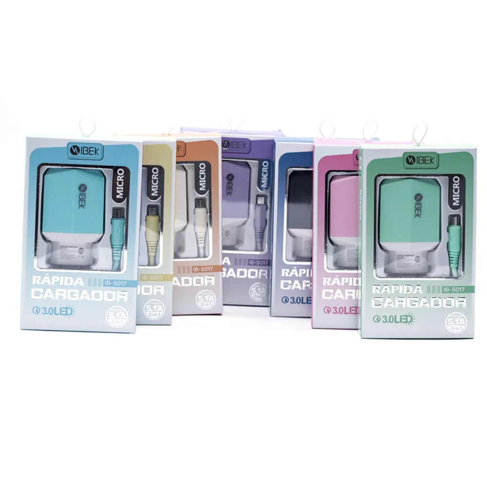 Cargador Ibek 5.1A Micro USB
