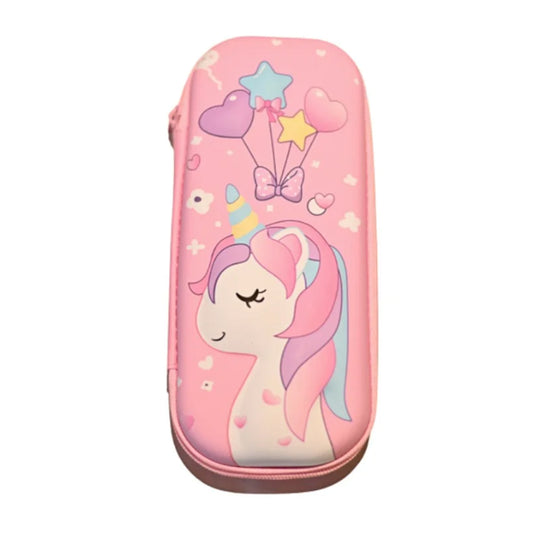 Cartuchera 3D Unicornio, doble compartimiento