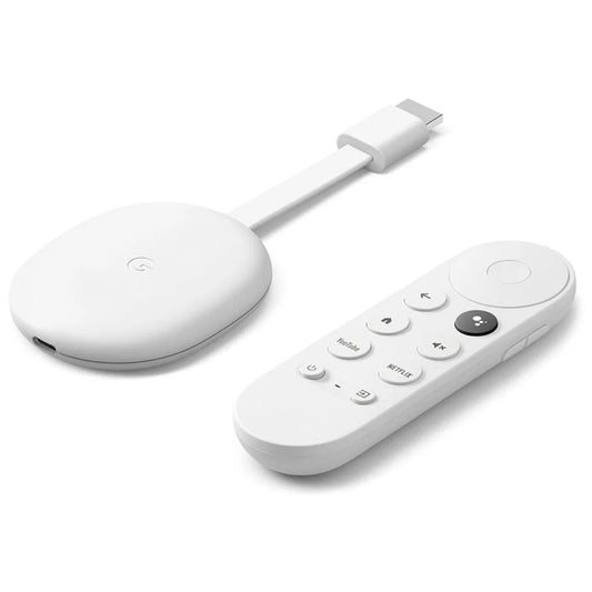 Chromecast with Google TV de voz 4ᵃ generación 4K 8GB snow con 2GB de memoria RAM