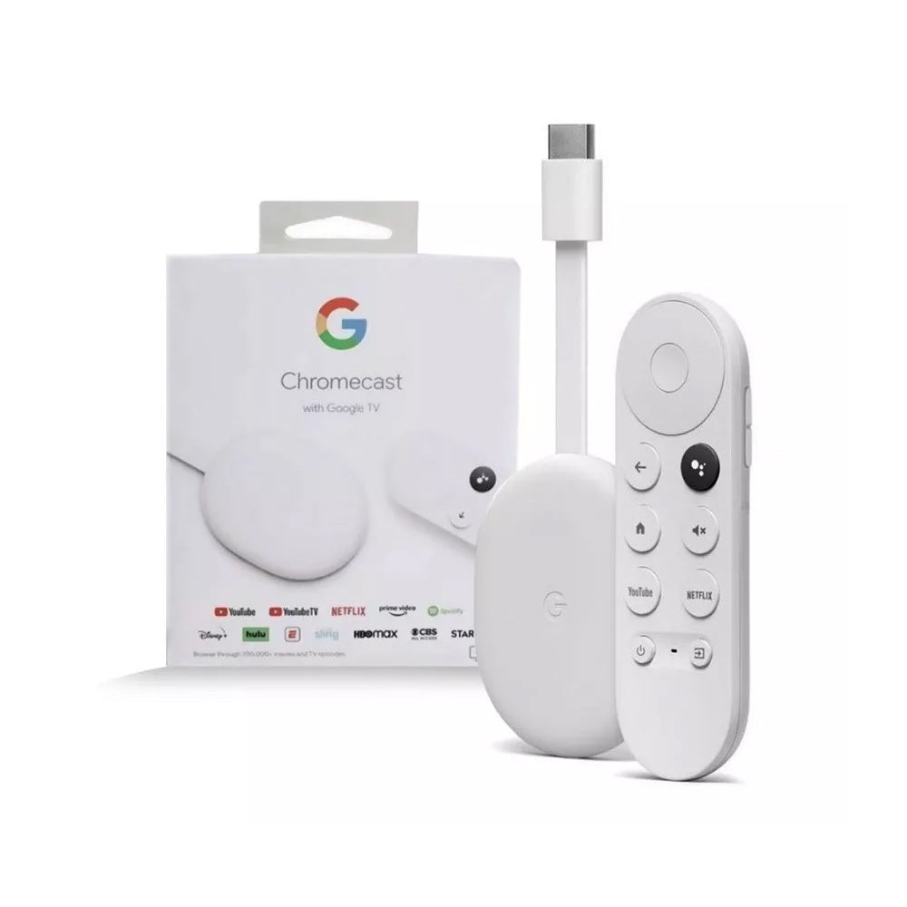 Chromecast with Google TV de voz 4ᵃ generación 4K 8GB snow con 2GB de memoria RAM
