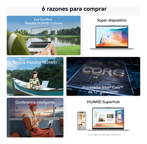 Laptop Huawei Matebook D 14 Ci5 12a 8 Gb +512 Gb Win11 Gris