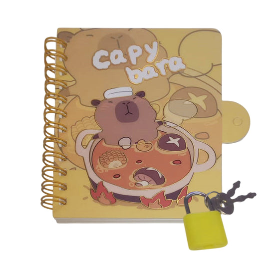 Mini LIbreta con Candado Capibara