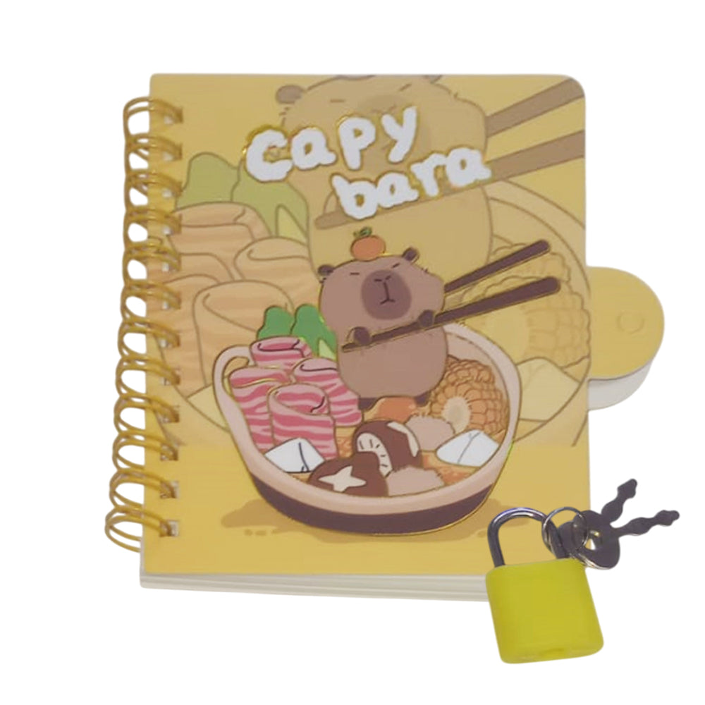 Mini LIbreta con Candado Capibara