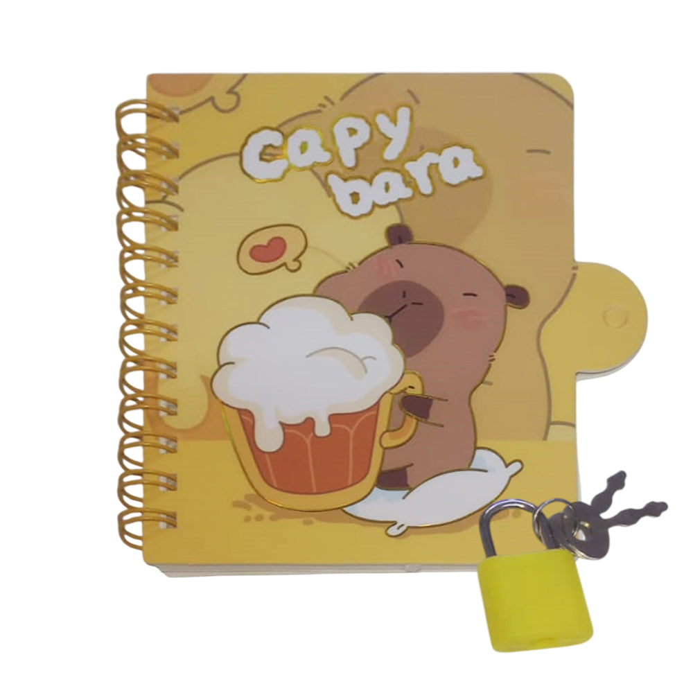Mini LIbreta con Candado Capibara