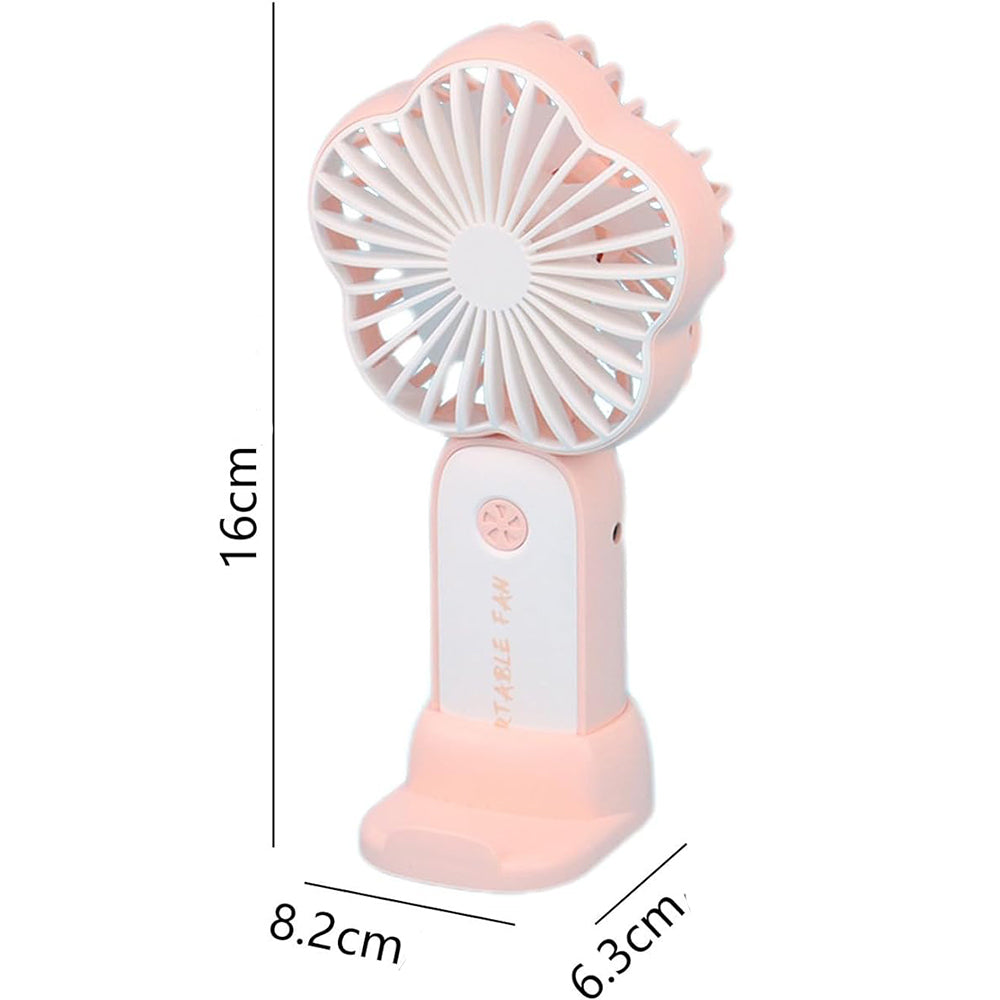 Ventilador de Mano Flor con Base
