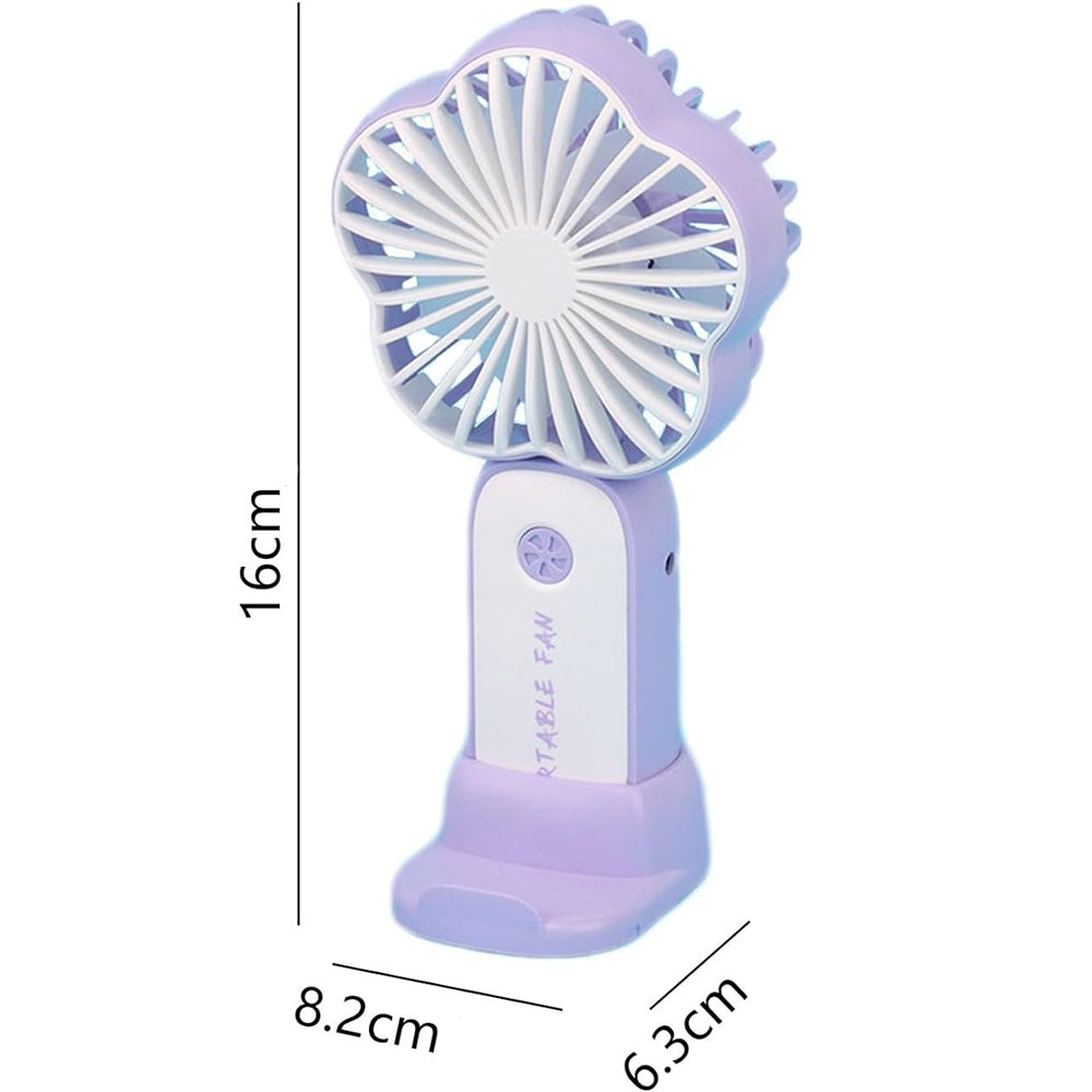 Ventilador de Mano Flor con Base