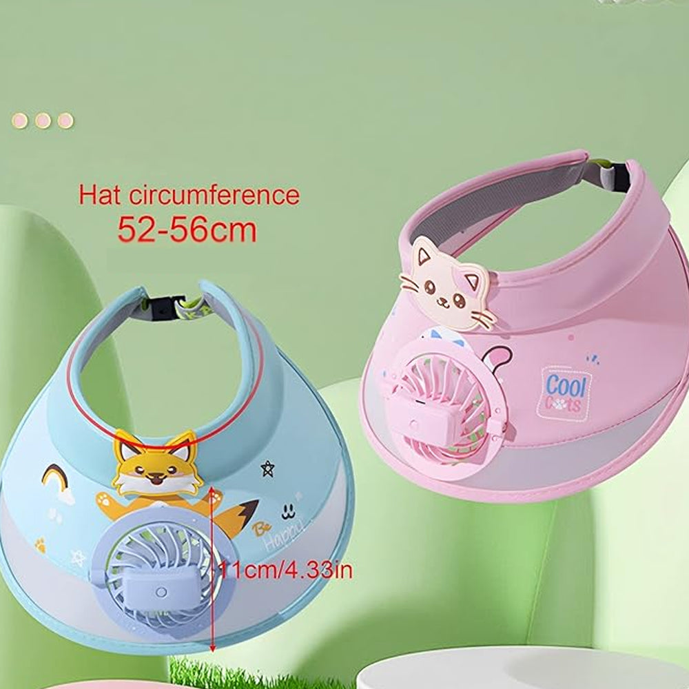Visera Gorra Infantil Con Ventilador